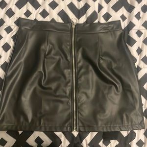 Faux leather skirt